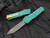 Microtech Combat Troodon T/E Bounty Hunter Edition Bounty Hunter Green Aluminum Body w/ Tri Tone Apocalyptic Partially Serrated Blade (3.8”) 144-11BH