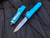 Microtech UTX-85 S/E Turquoise Aluminum Body w/ Stonewashed Plain Edge Blade (3.1") 231-10TQ