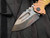 Medford Prae Ti Folder Rose "Rising Sun" Titanium Body w/ PVD Hardware, Rose Perimeter Clip, and Vulcan 3V Blade (3.75")