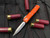 Microtech UTX-85 D/E Orange Aluminum Body w/ Stonewashed Plain Edge Blade (3.1") 232-10OR