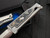 Reate Exo-M Gravity Knife Titanium Burl Linen Micarta Inlaid Body w/ Elmax Satin Double Edge Plain Blade (2.95”)