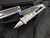 Reate Exo-M Gravity Knife Titanium Marble Carbon Fiber Inlaid Body w/ Elmax Satin Double Edge Plain Blade (2.95”)