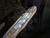 PRE-OWNED Marfione Custom Sigil Royalloy Stainless Steel Jody Muller Engraved "Headless Horseman" Motif Body w/ Two Tone Stonewashed Plain Edge Blade (3.75")