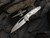 PRE-OWNED Marfione Custom Sigil Royalloy Stainless Steel Jody Muller Engraved "Headless Horseman" Motif Body w/ Two Tone Stonewashed Plain Edge Blade (3.75")