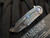 PRE-OWNED Marfione Custom Warhound Flipper Deep Engraved Stonewashed Titanium Body w/ Stonewashed Plain Edge Blade (3.75")