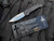 Marfione Custom LUDT Auto Folder Carbon Fiber Body w/ Blue Titanium Hardware and M390 Mirror Polished Plain Edge Blade (3.4")