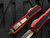 Microtech Makora D/E Red Aluminum Grip Tape Inlaid Body w/ Bronzed Plain Edge Blade (3.4") 206-13RDS