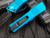 Microtech Combat Troodon Turquoise Aluminum Body w/ Black Plain Edge Blade (3.8") 142-1TQ