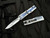 Microtech UTX-85 S/E Clone Trooper Edition White/Blue Aluminum Body w/ White/Blue Plain Edge Blade (3.1") 231-1CO