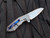 CONSIGNMENT ZT 0456 Sinkevich Flipper Titanium Body w/ Blue Anodized Accents and 20CV Satin Plain Edge Blade (3.25") 0456