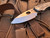 CONSIGNMENT Medford GW3 Colonial Folder Tumbled Titanium Body w/ Tumbled Drop Point Plain Edge Blade (3.5")