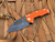 CONSIGNMENT Medford Praetorian G/T Folder Orange G10 and Black PVD Titanium Body w/ Black PVD Plain Edge Drop Point Blade (3.75")