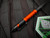 Heretic Knives Thoth Bolt Action Ink Pen Black Anodized Tip and Tails w/ Orange Anodized Aluminum Barrel and Bolt H038-AL-OR
