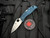 Spyderco Leaf Jumper Blue FRN Lightweight Body w/ K390 Satin Plain Edge Blade (3.09") C262PBLK390