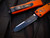 Microtech UTX-85 S/E Black and Orange Halloween Body w/ Black Plain Edge Blade (3.4") 231-1HWS