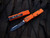 Microtech UTX-85 S/E Black and Orange Halloween Body w/ Black Plain Edge Blade (3.4") 231-1HWS