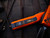 Microtech Ultratech D/E Black and Orange Halloween Body w/ Black Plain Edge Blade (3.4") 122-1HWS