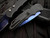 Pro-Tech Knives TR-5 Auto Folder Black Aluminum Body w/ Abalone Button and 154CM Sapphire Blue Plain Edge Blade (3.25")T503-SB
