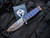 Medford Knives USMC Fighter Flipper Bead Blast Blue Titanium Body w/ Bronzed Hardware and an S45Vn Tumbled Plain Edge Blade (4.25")