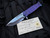 Medford Knives USMC Fighter Flipper Bead Blast Violet Titanium Body w/ Flamed Hardware and an S45Vn Tumbled Plain Edge Blade (4.25")