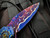 Peter Martin XRS Custom Flipper Mother of Pearl Scales and Timascus Bolster w/ Zircuti Pocket Clip and "Peter Martin" Name/Logo Lava Lamp Damascus Plain Edge Blade (3.75")