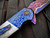 Peter Martin XRS Custom Flipper Mother of Pearl Scales and Timascus Bolster w/ Zircuti Pocket Clip and "Peter Martin" Name/Logo Lava Lamp Damascus Plain Edge Blade (3.75")