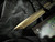 Heretic Knives Custom Cleric II T/E Black Aluminum Bronzed Buddle Inlaid Body w/ Bronzed Razorwire Vegas Forge Damascus Hand Ground Blade (4.25”)