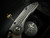 Marfione Custom X Borka Custom Stitch Folder Black DLC Frag Pattern Body w/ Mirror Polished Double Star Grind Plain Edge Blade (3.75")