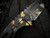 Medford Knives Praetorian Genesis T Folder Black PVD Multi-Color "Birds of Paradise" Titanium Body w/ Black PVD Clip and S35VN DLC Plain Edge Blade (3.3")