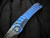 Medford Knives Slim Midi Folder Beadblast/Brushed Blue "Tremors" Body w/ S45VN Tumbled Tanto Plain Edge Blade (3.25")