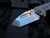 Medford Knives Praetorian Genesis T Folder Beadblast/Brushed Silver "Cobblestone" Sculpted Titanium Body w/ S45VN Tumbled Tanto Plain Edge Blade (3.3")