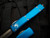 Microtech Ultratech D/E Blue Aluminum Body w/ Stonewashed Plain Edge Blade (3.4") 122-10BL