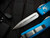 Microtech Ultratech D/E Blue Aluminum Body w/ Stonewashed Plain Edge Blade (3.4") 122-10BL