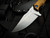 WelMade Brawler Fixed Blade Scorched Natural Micarta Handles w/ Blue Titanium Hardware and 154CM Stonewashed Plain Edge Blade (3")