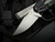 WelMade Brawler Fixed Blade Black/White G10 Handles w/ Purple Titanium Hardware and 154CM Stonewashed Plain Edge Blade (3")