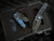 Medford Knives Praetorian Ti Box Set - Brushed Dark Blue "Peaks and Valleys" w/ Blue Hardware and S45VN Black PVD Tanto Edge Blade