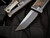 Reate Exo Mini Gravity Knife Titanium Burlap Inlaid Body w/ CPM 3V Stonewashed Tanto Edge Plain Blade (2.6”)