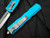 Microtech Dirac D/E Turquoise Aluminum Body w/ Satin Full Serrated Blade (2.92") 225-6TQ