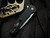 Pro-Tech Knives Malibu Flipper Black Aluminum Body w/ Magancut Stonewashed Wharncliffe Plain Edge Blade (3.25") 5301