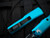 Microtech UTX-85 D/E Turquoise Aluminum Body w/ Black Plain Edge Blade (3.1") 232-1TQ