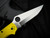 Spyderco Stretch 2 XL Salt Series Yellow Lightweight Body w/ H2 Plain Edge Blade (4") C258PYL