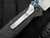 CONSIGNMENT Marfione Custom Warcom Folder Carbon Fiber Body w/ Flamed Titanium Backspacer, Blue Titanium Hardware, and Hand Rubbed Satin Blade (4")