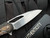 CONSIGNMENT Marfione Custom Sigil Folder Carbon Fiber and Flamed Titanium Body w/ Hand Rubbed Satin Cowry-Y Blade (3.5")