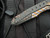 CONSIGNMENT Marfione Custom Sigil Folder Carbon Fiber and Flamed Titanium Body w/ Hand Rubbed Satin Cowry-Y Blade (3.5")