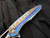 CONSIGNMENT Marfione Custom Sigil MK6 Folder Two-Tone Anodized Titanium Body w/ Mokuti Plate/Bronzed Hardware and Mirror Polished Blade (3.5") S/N 003