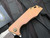 PRE-OWNED Something Obscene Company Mini J-Cape Flipper Rosey Bronzed Titanium Body w/ CPM 20CV Satin Finished Plain Edge Blade (2.625")