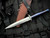 Defiant7 Rook 6 Fixed Blade Milled Blue Titanium Handle w/ 204P Stonewashed Plain Edge Blade (6")