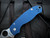 Spyderco Sprint Run Paramilitary 3 Folder Cobalt Blue G10 Body w/ CPM SPY27 Satin Finished Plain Edge Blade (3") C223GPCBL