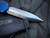 Heretic Knives Manticore X D/E Blue Aluminum Body w/ S35VN Satin Finished. Plain Edge Blade (3.7") H032-1A-BLUE