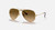 Ray-Ban Aviator Large Metal Sunglasses Arista Gold Frame, Brown Gradient Lenses RB3025 001/M2